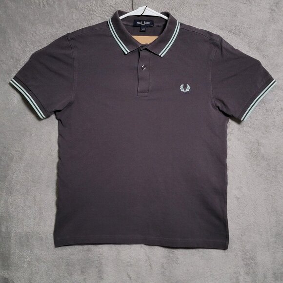 Fred Perry Polo Shirt Mens Medium Twin Tipped M3600 Classic Embroidered - Picture 1 of 10